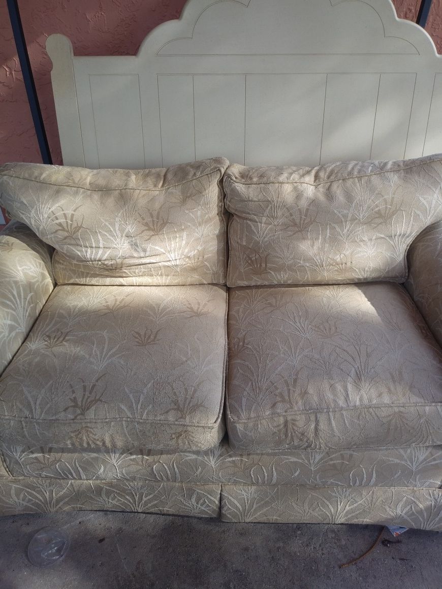 Free sofa and love seat. Not brand new but pretty good still