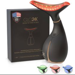 GLO24K Skin Rejuvenation LED Beauty Device - Neck and Face