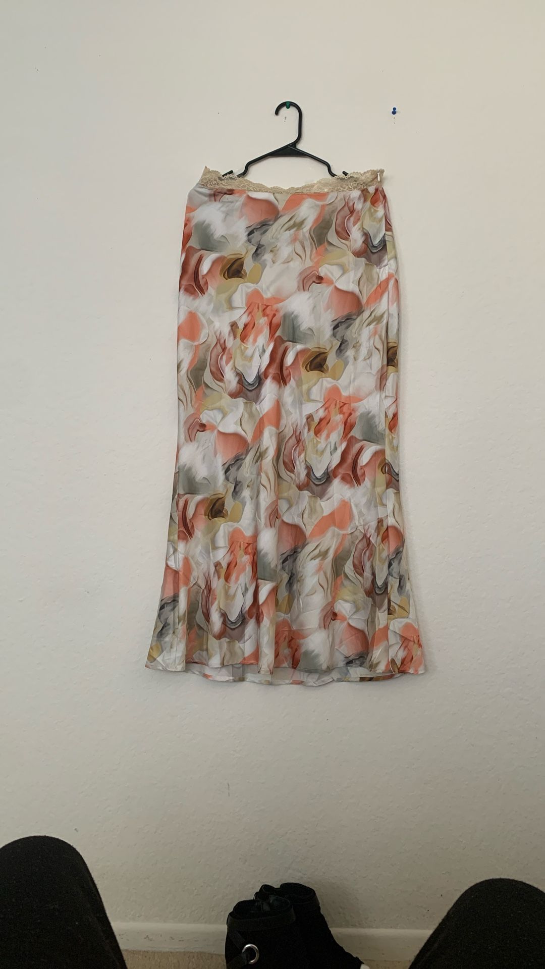 Long Flower Printed  Skirt 