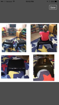 IKEA set of two stacking seats/foot rest/ plastic ottomans. Great for video gaming or super large foot rest
