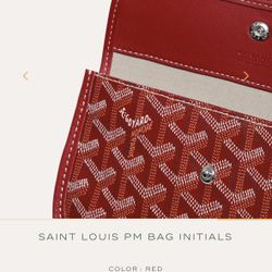 Red Goyardine Canvas Saint Louis Pouch Wallet