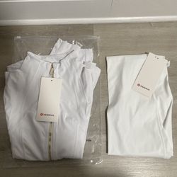 White And Gold Lululemon Set 