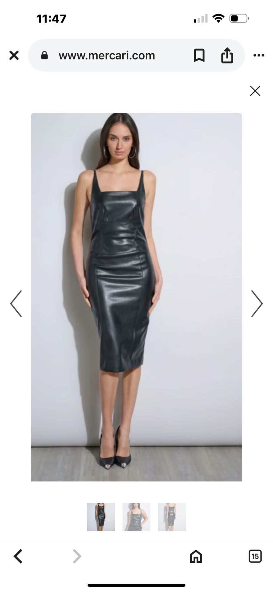 Elie Tahari Vegan leather Dress In Nude Or Black Specify Size Upon Orderi G