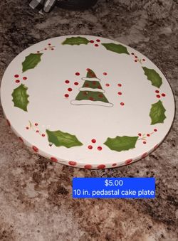 Christmas Cake Plate