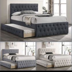 Full Bed Frame With Trundle Not Including Mattress 