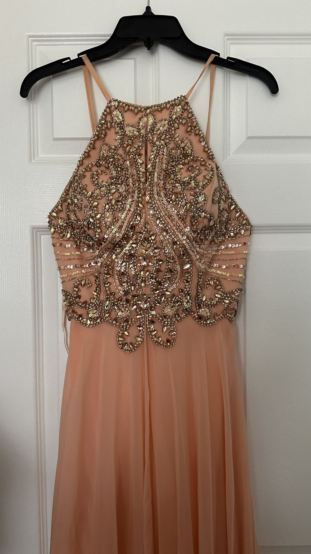 Peach Color Halter Top Ball Down