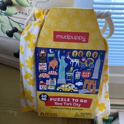New Mudpuppy  Puzzle To Go -New York City 36 Pc Puzzle 
