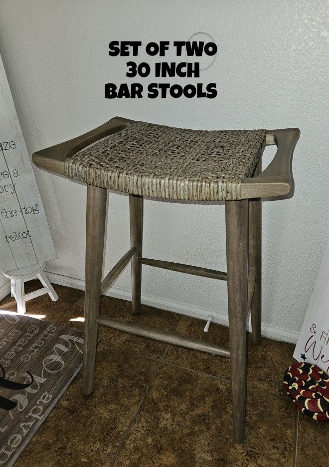 SET OF TWO, BAR STOOLS