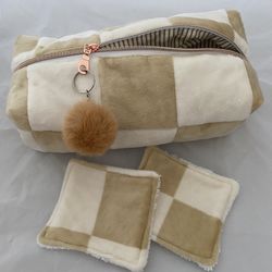 Cosmetic Pouch With Matching Facial Pads