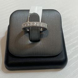 14K Round Diamond Print Set Band 3/4 CT