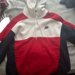 Small Nike Hoodie (Red, White Navy Blue)
