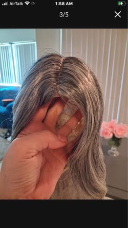 Gray ombré wig new synthetic hair 2 left obo