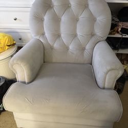 Light grey rocking chair