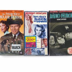 Vintage VHS Lot 3 Major Benson Bus Riley’s Back in Town Radio Patrol