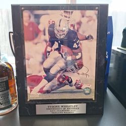 Tyrone Weatley Signed 8x10 Oakland Raiders