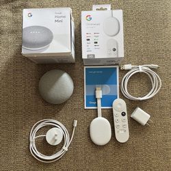 Chromecast Google TV HD And Google Home Mini