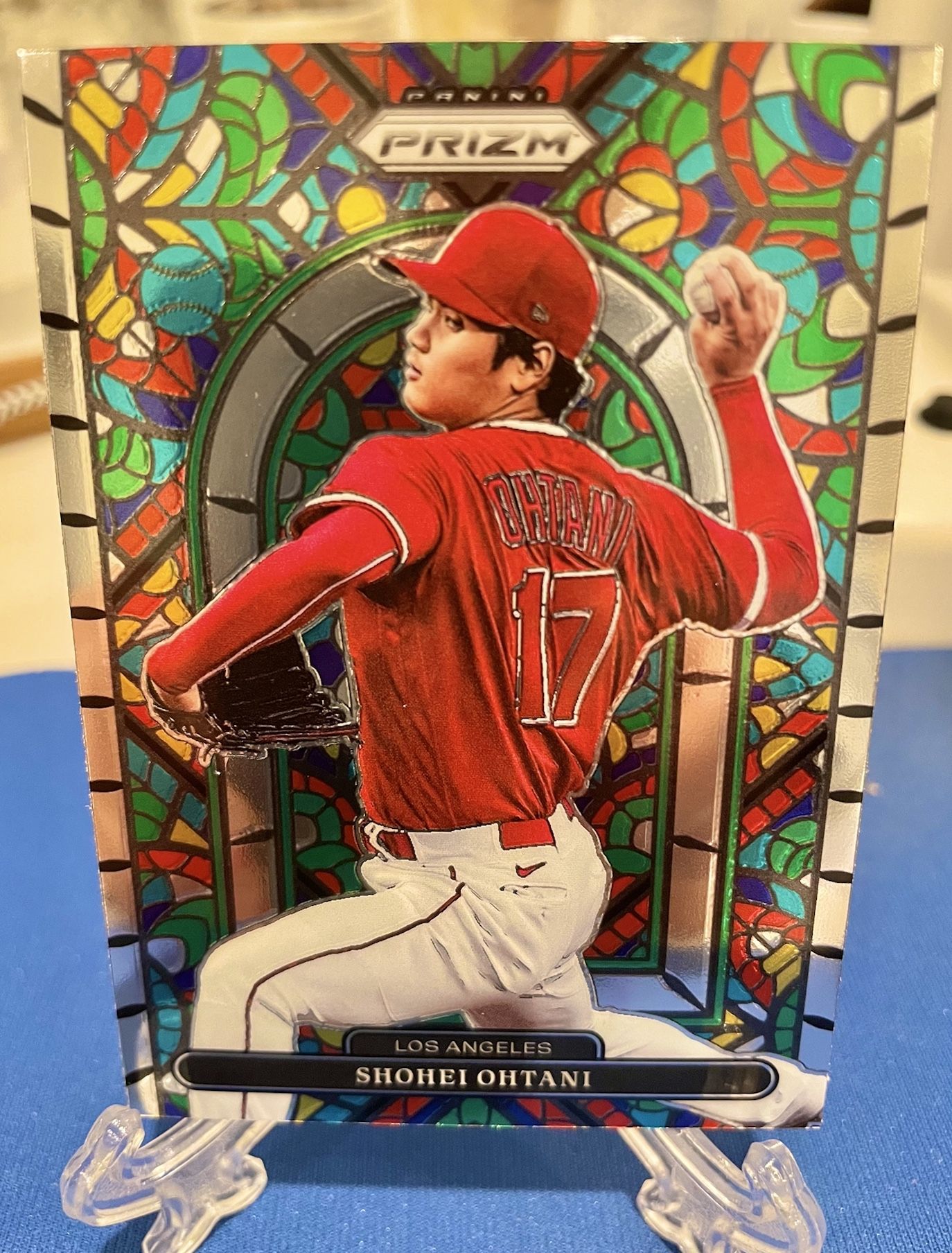 Shohei Ohtani Dodgers Stained Glass Prizm