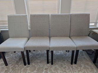 Grey dinning room chairs