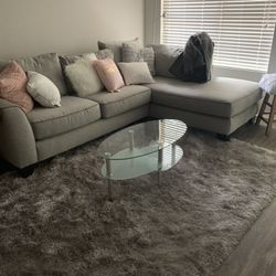 Gray Couch And Coffee Table 