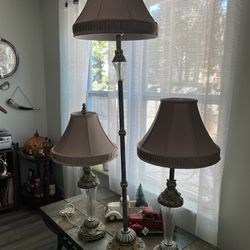 Set Of 3 Vintage Lamps 