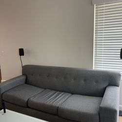 2 grey couches for sale 