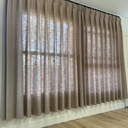 Custom Twopages Liz Linen Drape Pleated  × 2. 