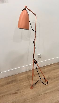 Modern Tripod Floor Lamp Terracotta Orange