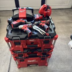 Milwaukee Packout And Assorted Tools 