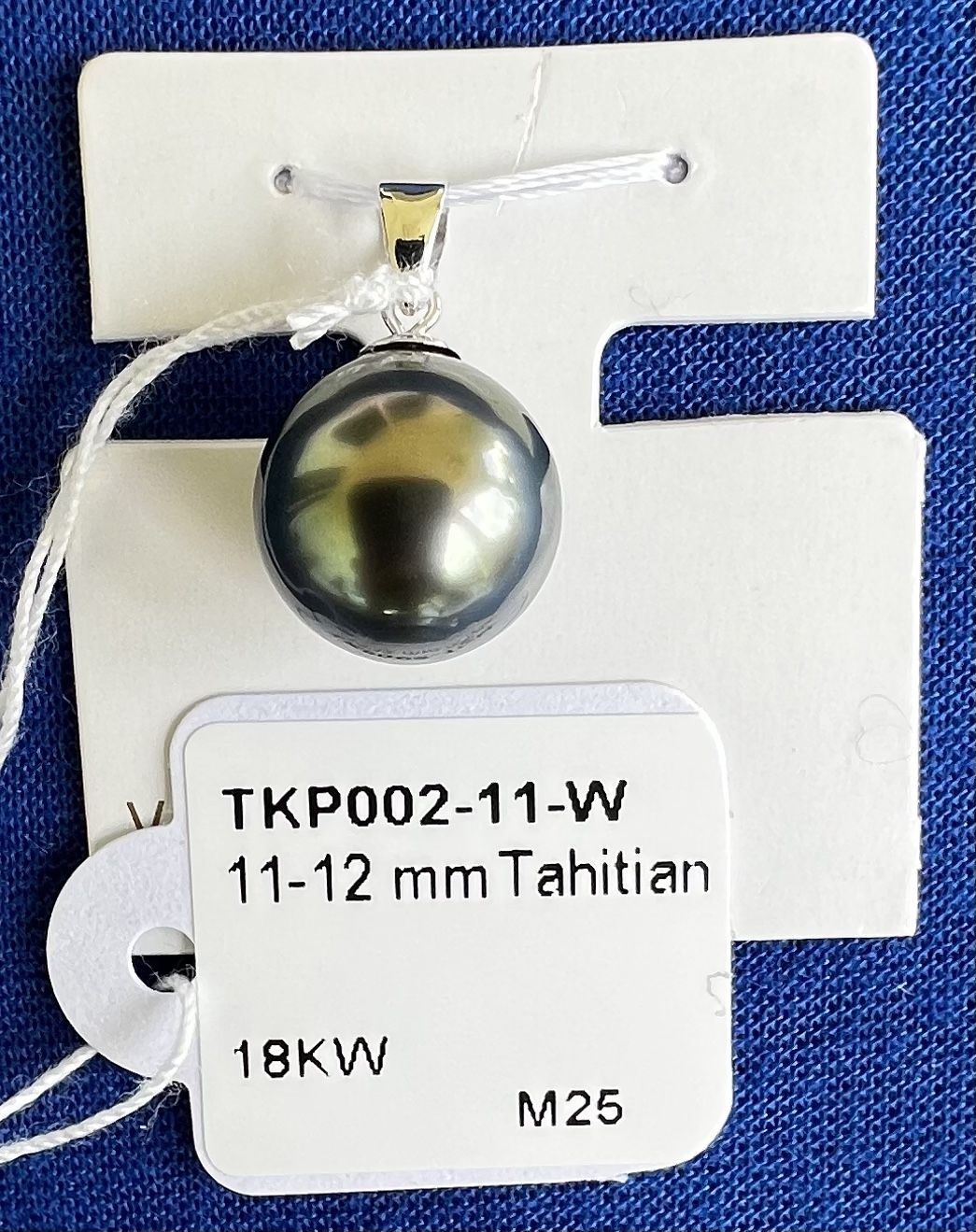 BEST MOTHERS DAY GIFT EVER, AUTHENTIC TAHITIAN PEARL PENDANT 18KT WHITE GOLD