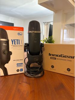 Blue Yeti X Professional USB Microphone + Brand-New InnoGear Boom Arm Bundle