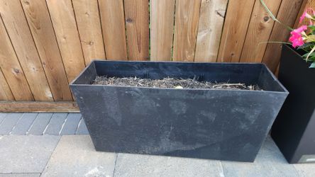 Large planter with dirt