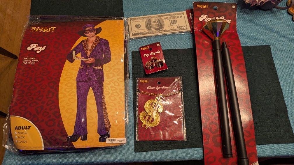 Male Pimp Costume & Accessories For Halloween