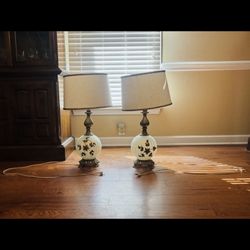 Vintage Milk Glass Lamps 