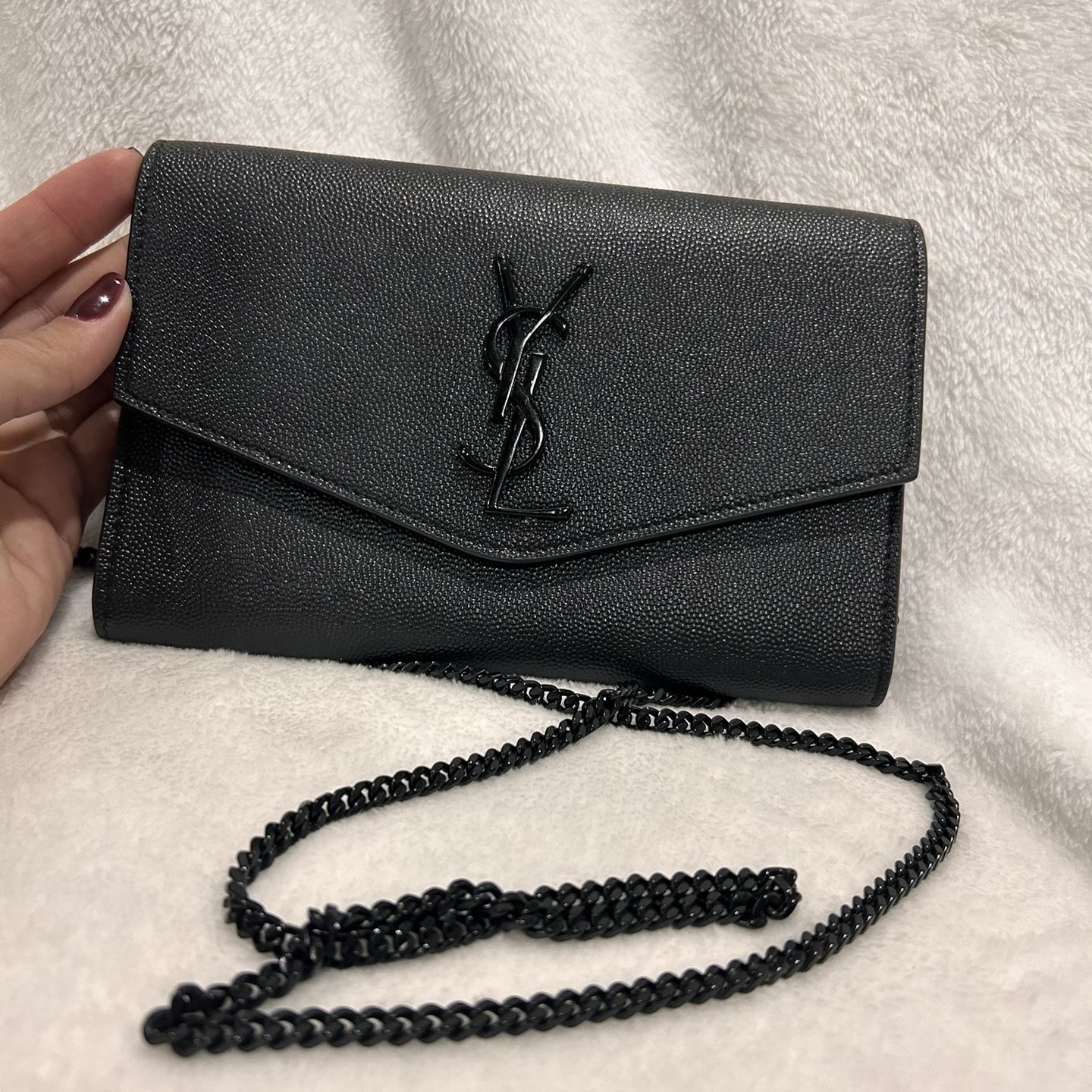 🚨Price Drop 🚨Saint Laurent Small Kate Grain Crossbody Clutch