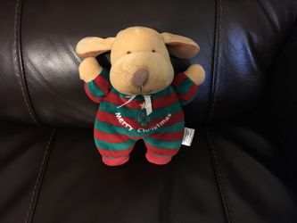 Merry Christmas teddy bear rattle plush toy