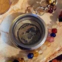 Shadow Box Floating Coin Necklace.