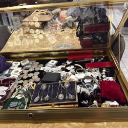Coins, silver, jewelry, vintage items