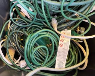 Lot of Green Outdoor Extension Cords