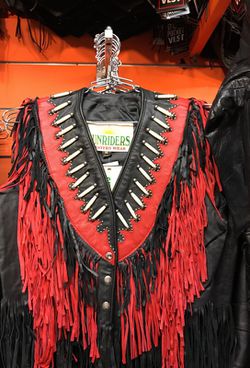 Leather vest native Indian style for ladies