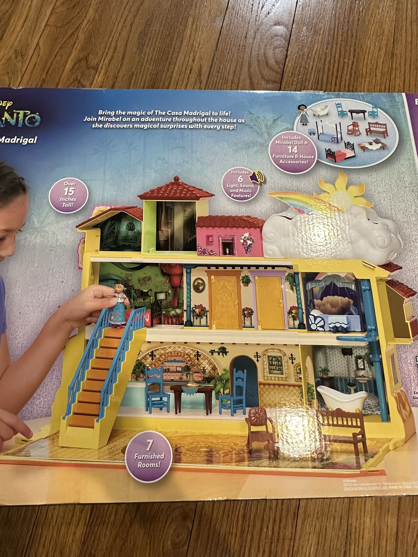  Disney Encanto Magical Madrigal House Playset with Mirabel Doll  & 14 Accessories - Features Lights, Sounds & Music! : Toys & Games