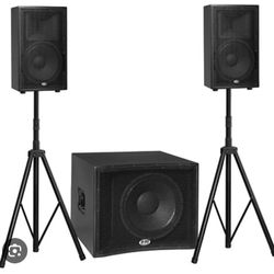 B52 MATRIX-1200 Watt  3-Piece Powered Speaker System 