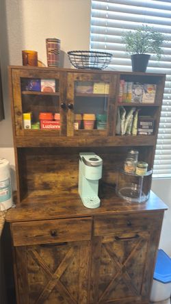 Coffee bar/trash cabinet