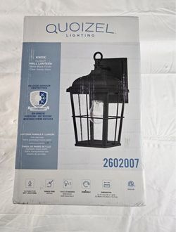 Quoizel Knox Wall Light 1 Bulb 12.75" H Matte Black Hardwired Outdoor Dimmable
