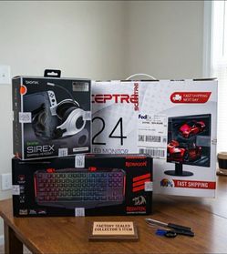 Gaming Bundle: Monitor, Keyboard, and Headset