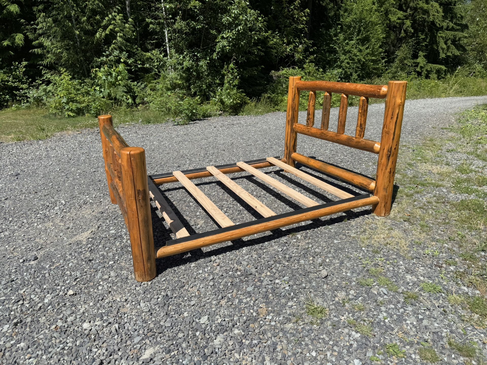 Log Bed Frame
