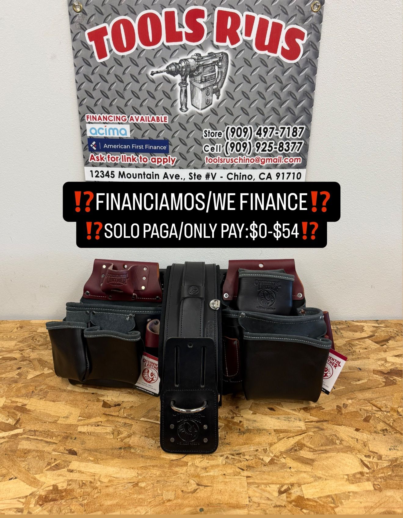 OCCIDENTAL LEATHER STRONGHOLD COMFORT FRAMING TOOLBELT SYSTEM**(FINANCIAMOS/WE FINANCE)**