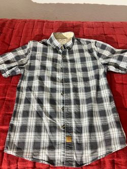 Men's Plaid Button-Down Short Sleeve Shirt