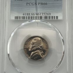 PR66 1956 5C Jefferson Nickel Proof PCGS Blue Label