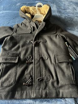 Black Kids Trench Jacket, Size Small, 67