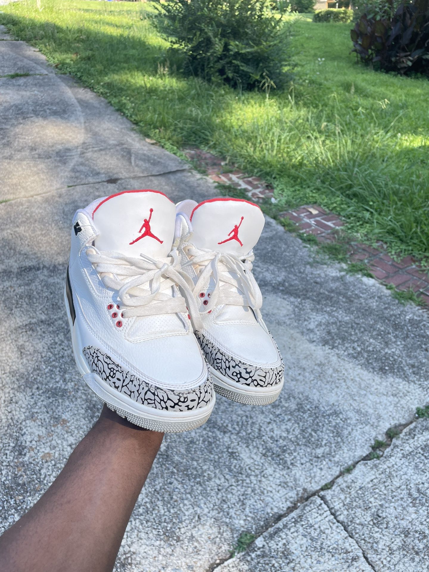 White Cement Jordan 3s